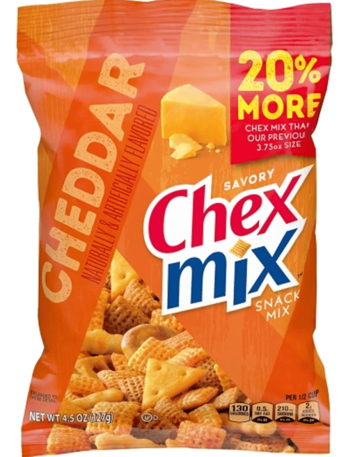 US - CHIPS - Chex Mix - Cheddar 4.5oz (127g) x 8 units (chips bags may deflated during shipping)