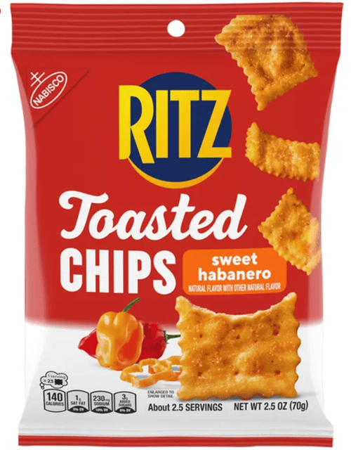 US - Chips - Ritz -Toasted Chips  Sweet Habanero 2.5oz (70g) x 12 units