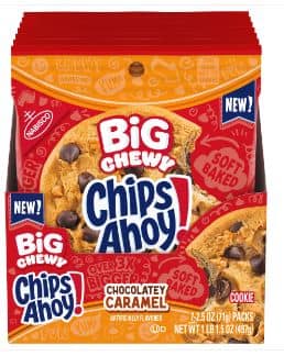 US - CHIPS AHOY - CHEWY CARAMEL BIG COOKIES - 2.5oz (71g) x 14 Units (7pkx2) (Best Before April 16 2025)