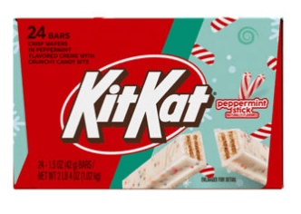Xmas - Kit Kat Peppermint - Crunchy Bits Crisp Wafers Standard Bar - 1.5 oz(43g) x 24 Units