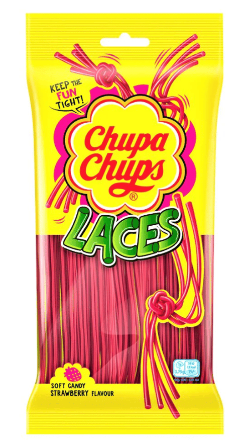 Chupa Chups - Strawberry Laces 90g x 18 units