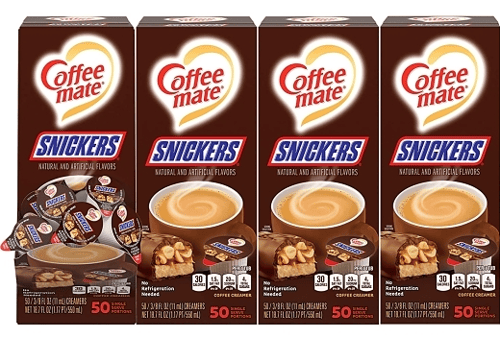 Coffee-Mate - Snickers Liquid Creamer 18.7 fl oz x 4 units