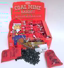 XMAS - Coal Mine Gum Naughty Nugget Bubble Gum 24 Units