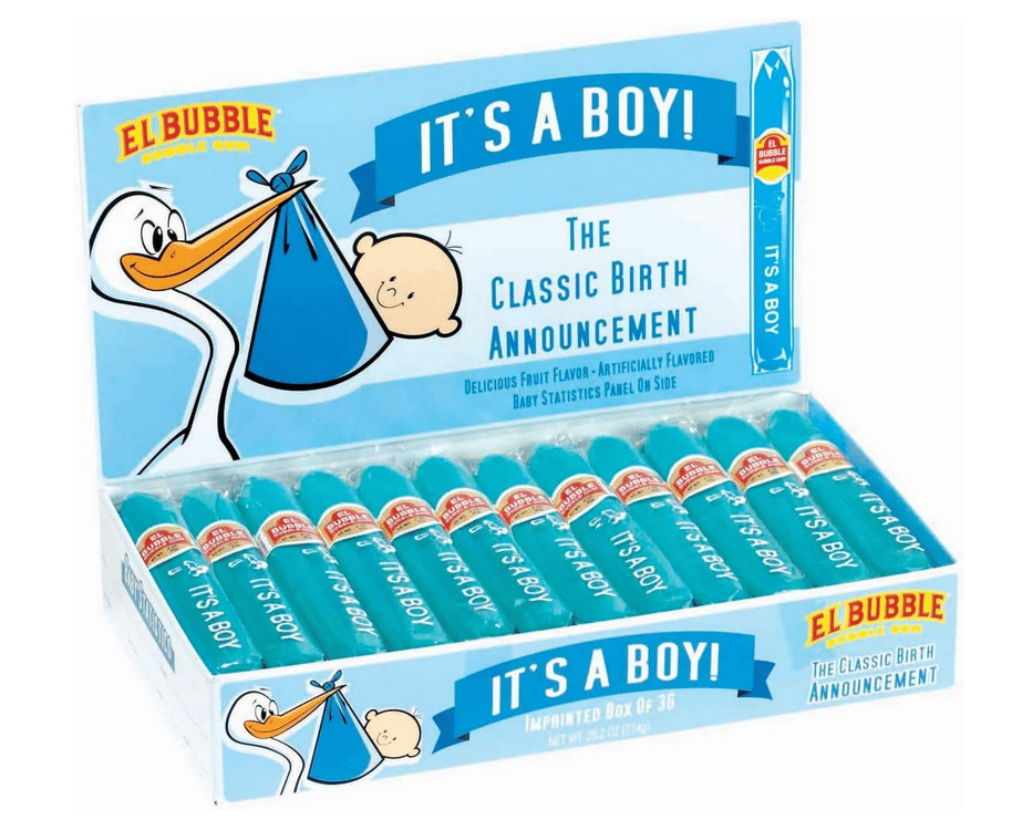 (S1-09) Gum - Concord Bubblegum Cigars - It's A Boy X 36 units