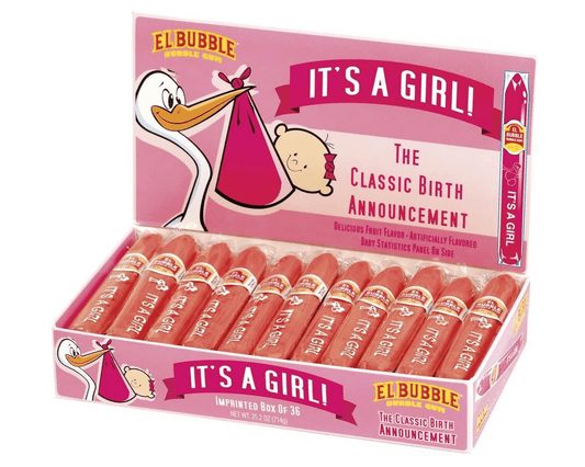 (S1-09) Gum - Concord Bubblegum Cigars - It's A Girl X 36 units