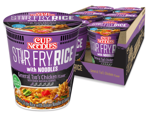 Nissin Cup Noodles - Fry Rice with Noodles - General Tso Chicken Flavor 2.68oz x 6 Units