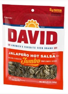 DAVID Jalapeno Jumbo Sunflower Seeds 5.25 oz (149g) x 12 Units