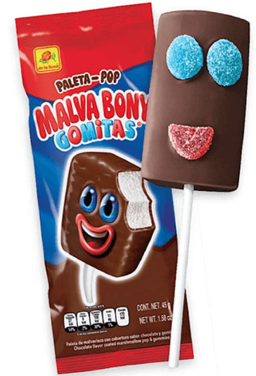US - DE LA ROSA MALVABONY - CHOCOLATE MARSHMALLOW POP 1.58oz (44.79g) x 10 units
