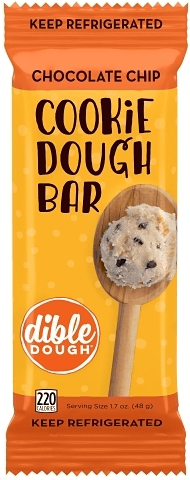 (S2-03)  US - Dible Cookie Dough Bar - Chocolate Chip 1.7oz (48g) x 10 Units