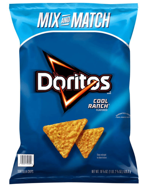 Single - Chips - Doritos Cool Ranch Mix and Match 18.37 oz. (520.9g) x 1 Unit  (chips bags may be deflated during shipping) (Best Before January 14, 2025)