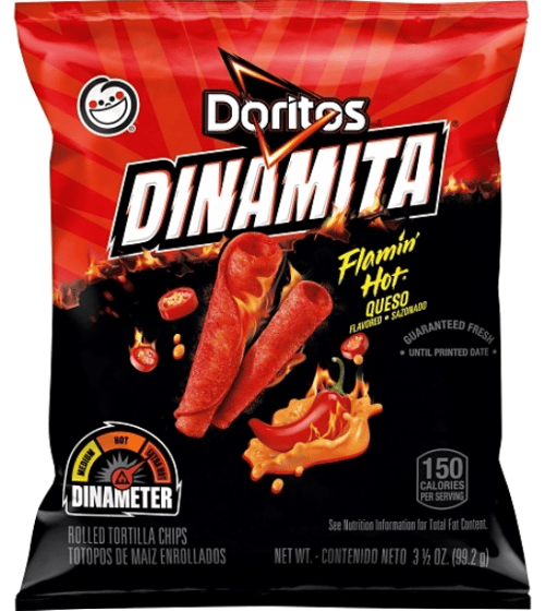US - CASE - CHIPS - Doritos Dinamita - Flamin Hot Queso 3.5oz (99g) x 16 Bags (chips bags may be deflated during shipping) (BEST BEFORE SEPTEMBER 23,2025)