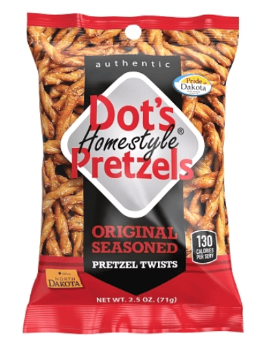 US - Pretzels - Peg Bag - Dot's Pretzels - Original Seasoned Twists 2.5 oz (71g) x 12 units