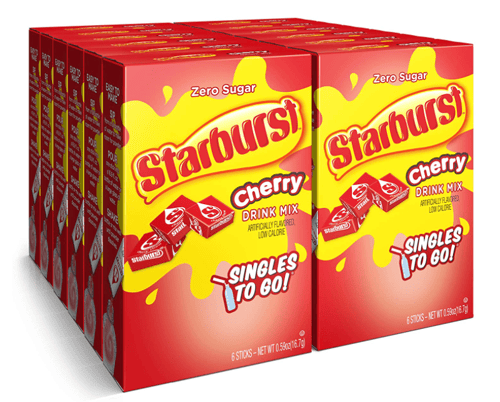 US - Drink Mix - Singles to Go - Starburst - Cherry (6 Pack) x 12 units