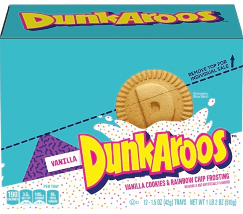 US - Dunkaroos - Vanilla Cookies 1.5oz (42g) x 12 Trays