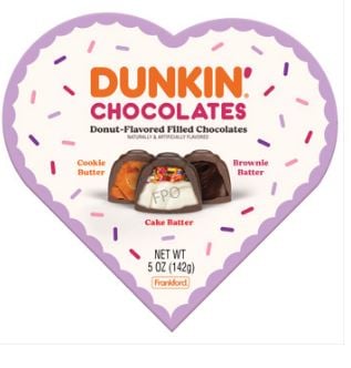 Valentine - Frankford Candy Dunkin' Chocolates Heart Box - 5oz(142g) x 4 Units