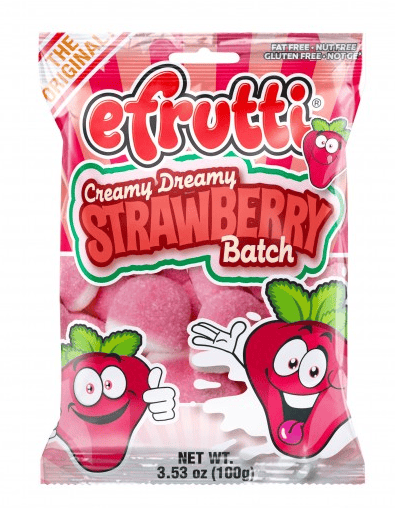 Spain - eFrutti Creamy Dreamy Strawberries Peg Bag - 3.5oz (100g) x 12 units
