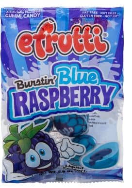 efrutti Burstin' Blue Raspberry DRC Bag - 2.6oz (74g) x 12 Units