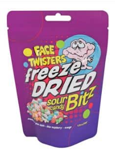 Face Twisters Freeze Dried Sour Candy Bitz - 1.76oz(50g) x 12 Units