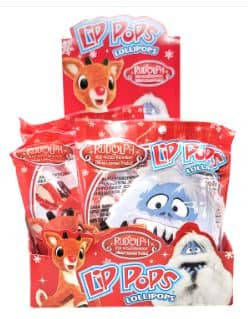 XMAS - Flix Candy Rudolph Lip Pop Lollipops -16g x 24 Units