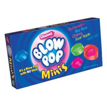 Theater Box - Charms Fluffy Stuff Blow Pop Minis 3.5oz X 12 Units