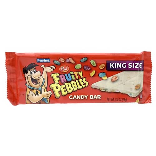 Us - Frankford Fruity Pebbles White Chocolate Bar- King Size 2.75oz x 18 units