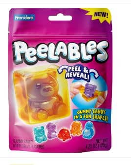 Frankford Peelable Assorted Animals Gummy Bag - 4.25oz x 9 Units
