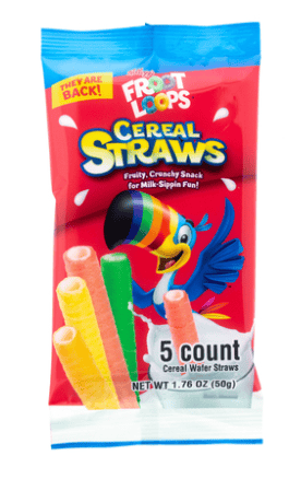 Greece - Froot Loops - Cereal Straws 5ct Sleeves 50g x 26 units