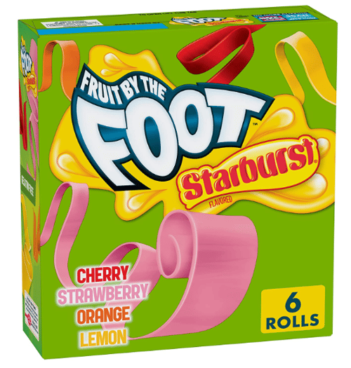 Fruit by the Foot Starburst 6 Rolls (4.5oz 128g) x 1 Box (Boxes with minor damage due to shipping)