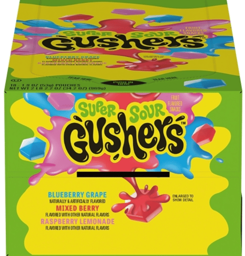 Fruit Gushers - Super Sour Fruit  1.9oz (53g) x 18 units