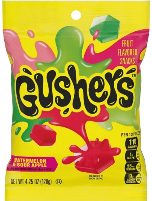 Fruit Gushers - Watermelon And Sour Apple 4.25oz (120g) x 8 units