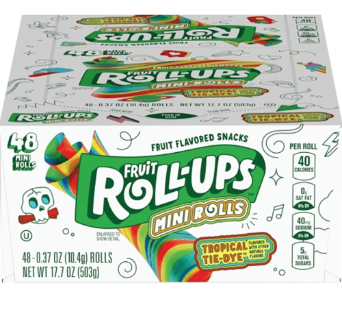 US - Fruit Roll-Ups - Tropical Tie-Dye 0.37 oz (10.4g) x 48 Rolls