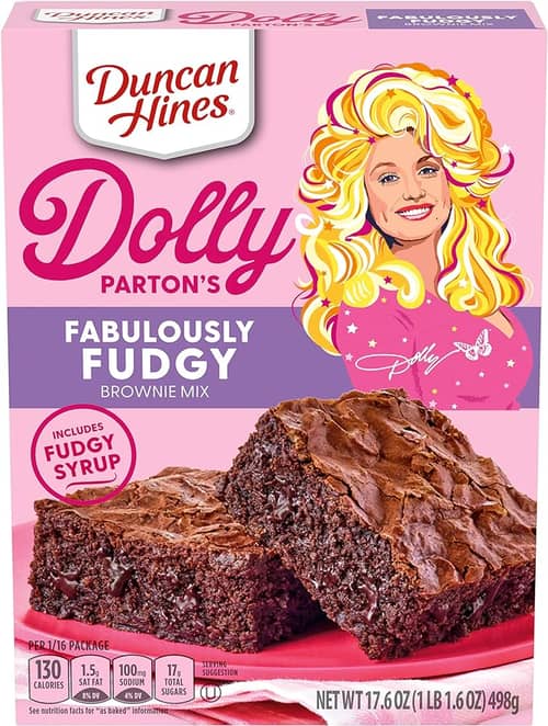 Single - Duncan Hines - Dolly Parton - Fabulously Fudge Brownie Mix 17.6oz (498g) x 1 unit