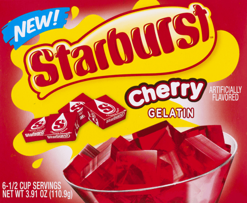 US - Gelatin - Starburst - Cherry x 12 units