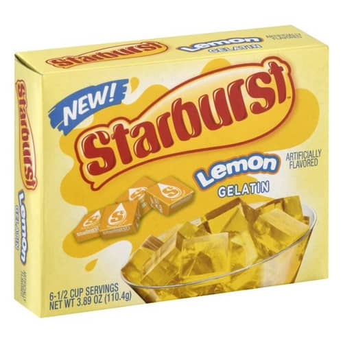 US - Gelatin - Starburst - Lemon 3.89oz(110.4g) x 12 units