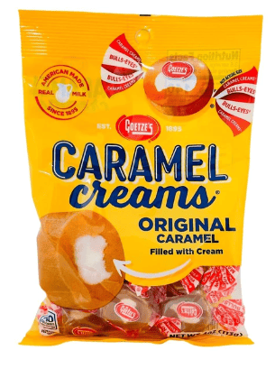 US - Peg Bag - Goetze's Caramel Creams Original 4oz x 12 Units