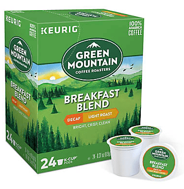 K-CUP - Coffee - Green Mountain - Breakfast Blend x 24 units