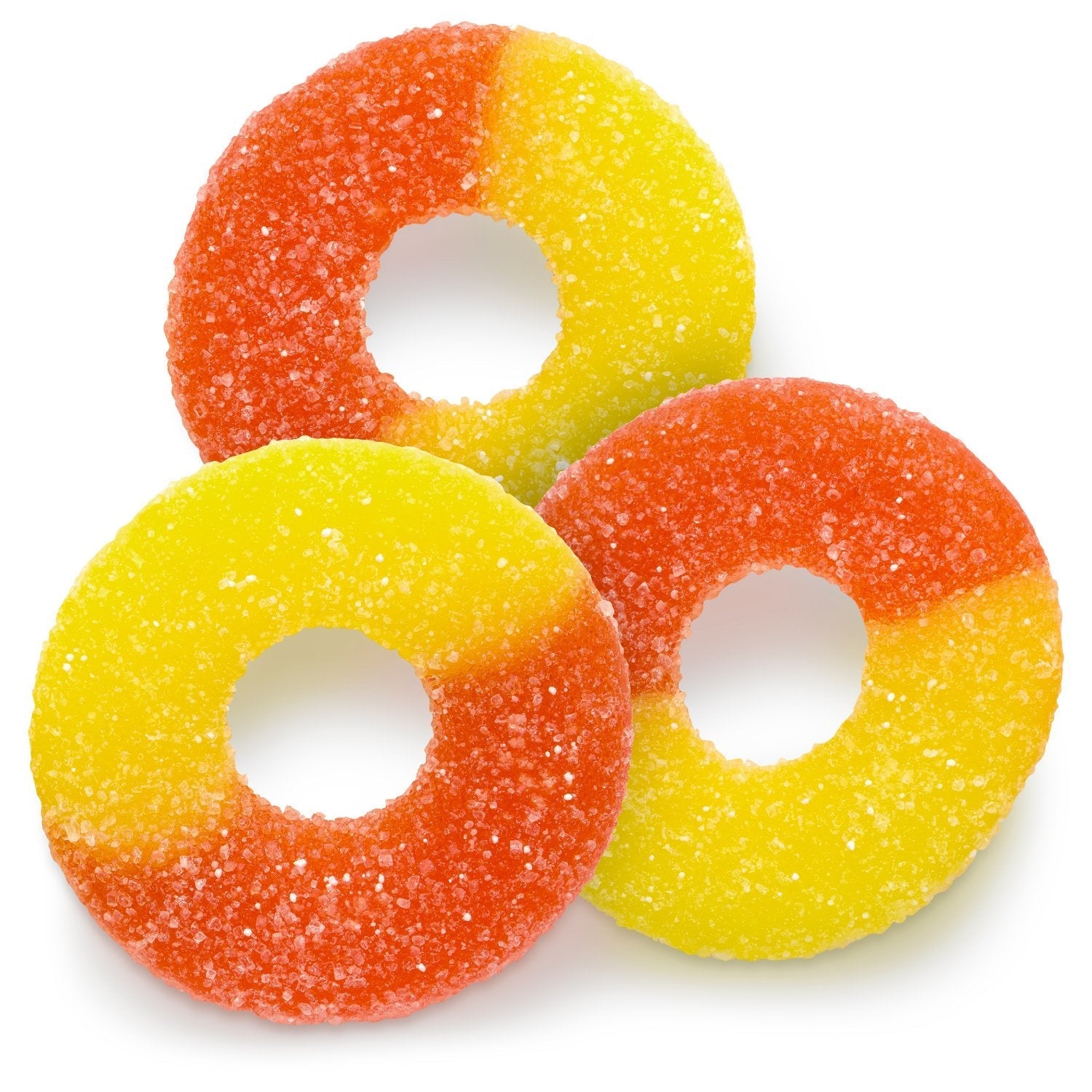Bulk Albanese Gummi Peach Rings 4.5 Lb Québec Candy