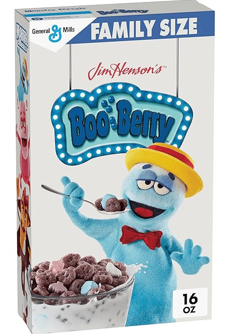 Halloween - Monster Cereal - Family Size - Boo Berry  16oz (453g) x 1 Unit (Boxes with minor damage due to shipping)