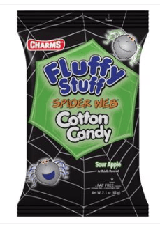 Halloween - Charms Fluffy Stuff Spider Web Cotton Candy 2.1oz (60g) x 24 units