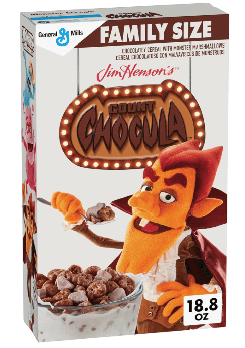 Halloween - Monster Cereal - Family Size -Count Chocula 18.8oz (532g) x 1 Unit (Boxes with minor damage due to shipping)
