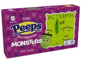 Halloween - Peeps 3Pk Monsters Marshmallow - 1.5oz (43g) x 24 Units