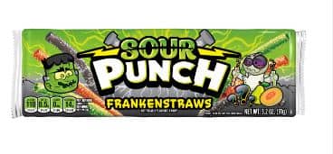 US - Halloween - Sour Punch Franken Straws Tray - 3.2oz (91g) x 24 Units