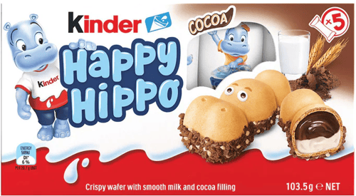 Germany - Kinder Happy Hippo Cocoa 103.5g 5PK x 10 Units