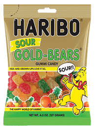 GERMANY - Haribo Gold Bears - SOUR 4.5 oz 12 units
