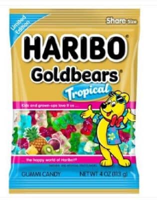 Haribo LE Gold Bears Tropical  4oz(113g) x 12 Units
