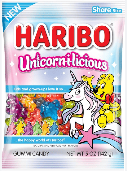 Germany- Haribo Unicorn-i-licious 5 oz (142g) x 12 units