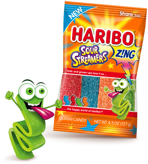 Haribo Zing Sour Streamers 4.5oz x 12 units