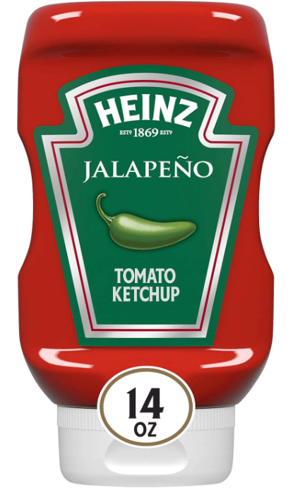 SINGLE - Heinz TOMATO KETCHUP - JALAPENO 14oz (396g) x 1 Bottle