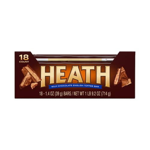 (S2-01) US - Hershey Heath Toffee Bar Standard 1.4oz (40g) x 18 Units