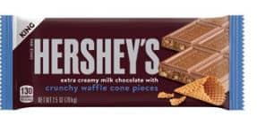 US - HERSHEY Milk Chocolate Crunchy Waffle Cone - King Size 2.5 oz(71g) x 18 Units (Best Before Sept 2025)